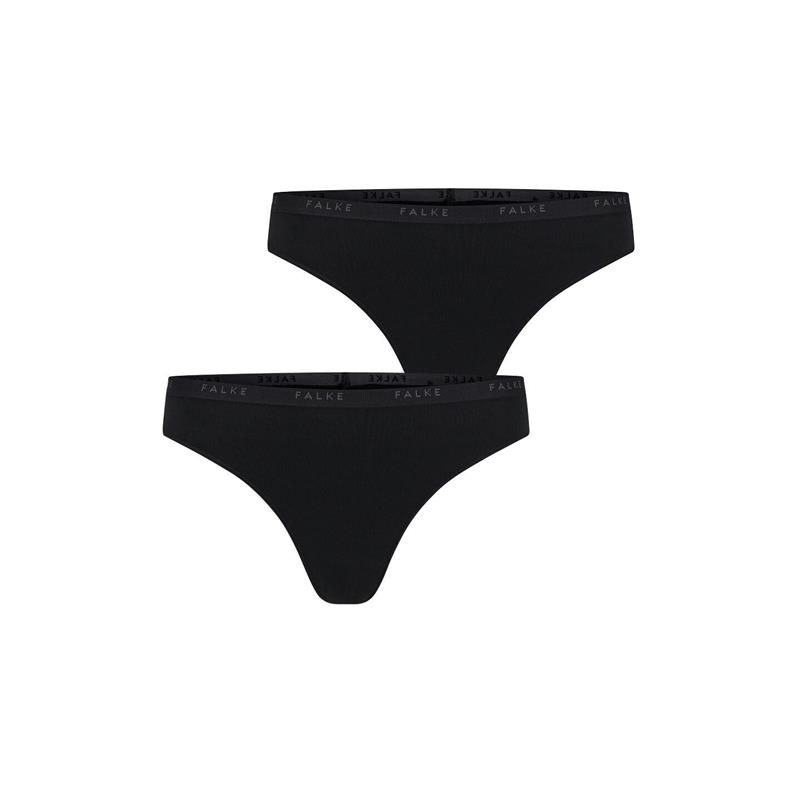 Žensko spodnje perilo FALKE 2-Pack Thong Daily Comfort black