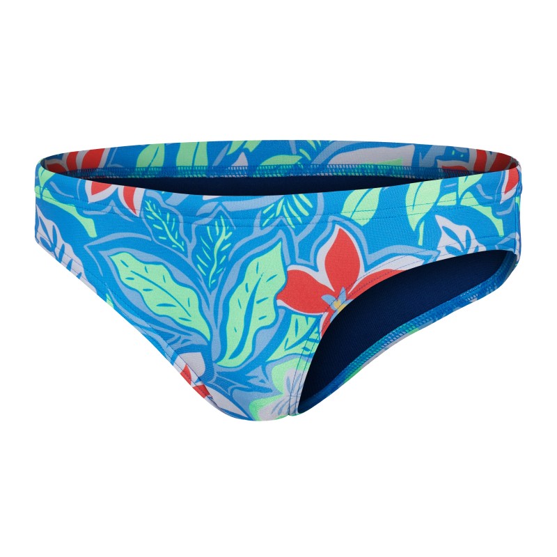 Ženske kupaće gaće ALOV DIGI HIP PLAVA/ZELENA