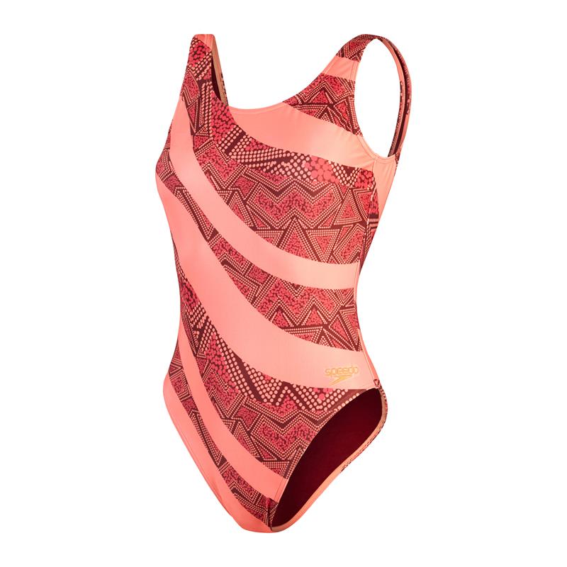 Ženske kupaće gaće ALV DEEP UBK 1PC ORANGE/RE