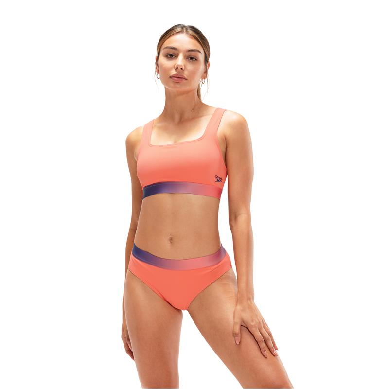 Ženske kupaćice TEXTD DEEP U-BK 2PC ORANGE