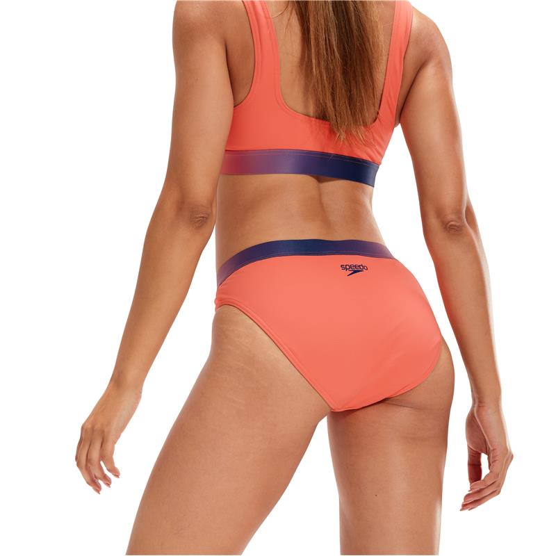 Ženske kupaćice TEXTD DEEP U-BK 2PC ORANGE