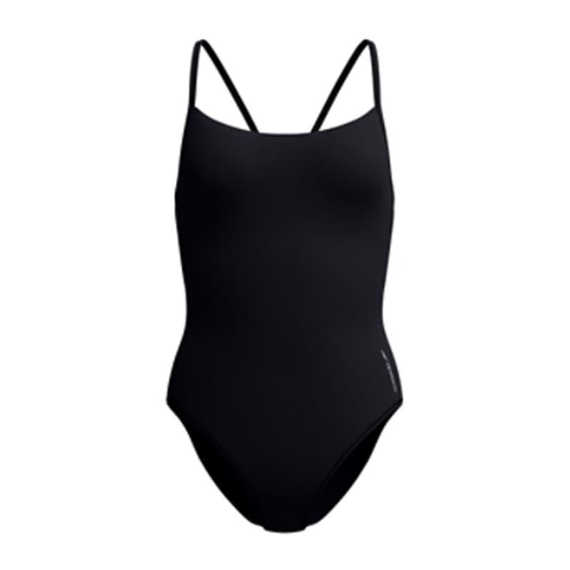 Ženske kopalke SOLID RACERBACK ONE PIECE BLACK/WHT