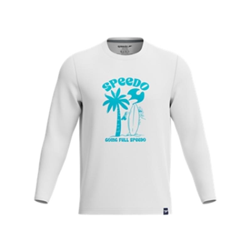 Moška zaščitna majica L/S GRAPHIC SWIM SHIRT WHT