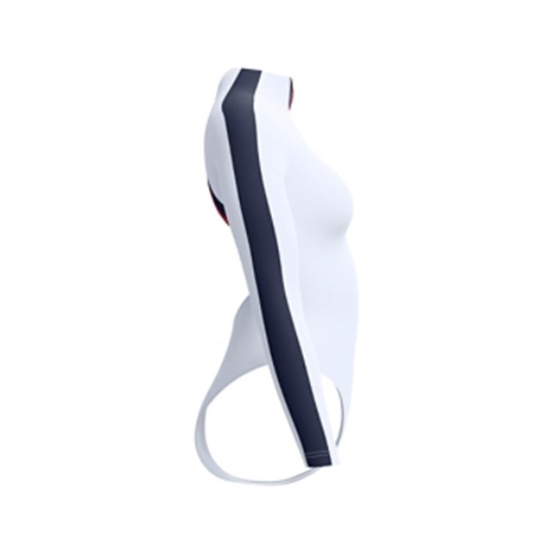 Ženske kopalke LONG SLEEVE ZIP ONE PIECE WHITE