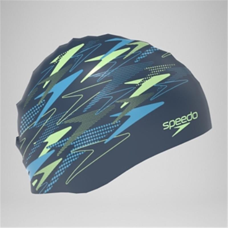 Plavalna kapa PRINT SILICONE NAVY