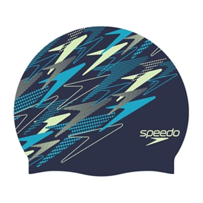 Plavalna kapa PRINT SILICONE NAVY