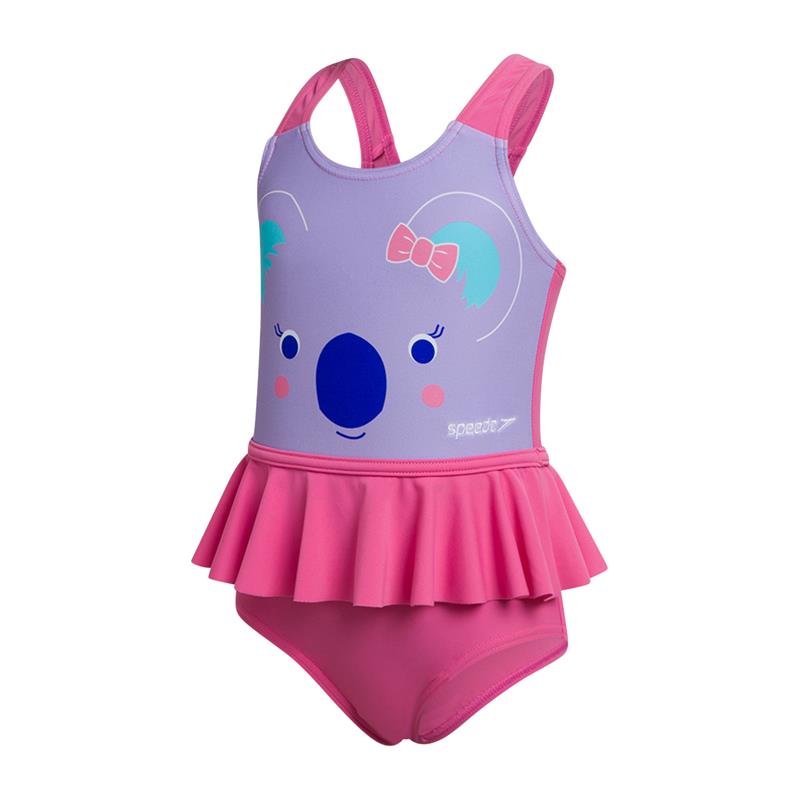 Dječje kupaće gaće KOALA FRILL PURPLE/PINK