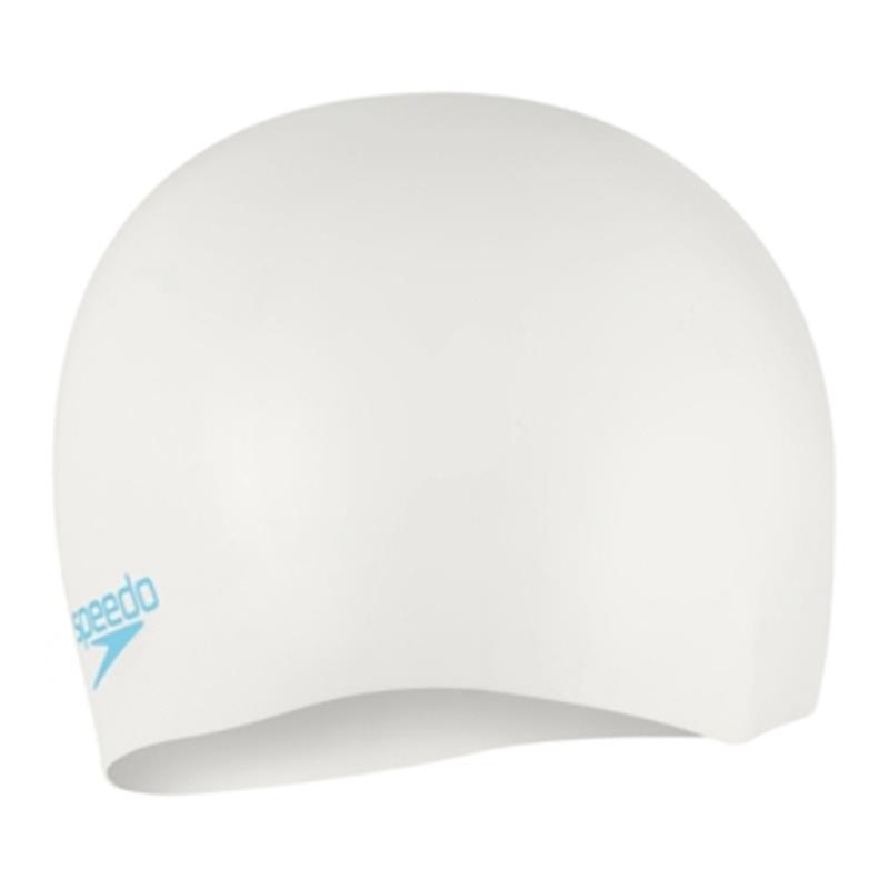 Otroška plavalna kapa JUNIOR SILICONE CAP WHITE/BLUE