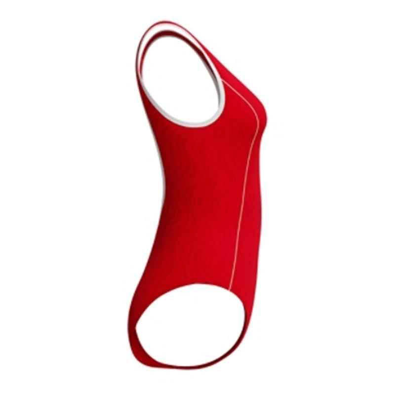 Ženske kopalke TEXTURE BOUND SCOOP ONE PIECE RED/WHT