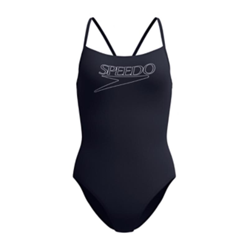 Ženske kopalke END+ LOGO THIN STRAP ONE PIECE BLACK