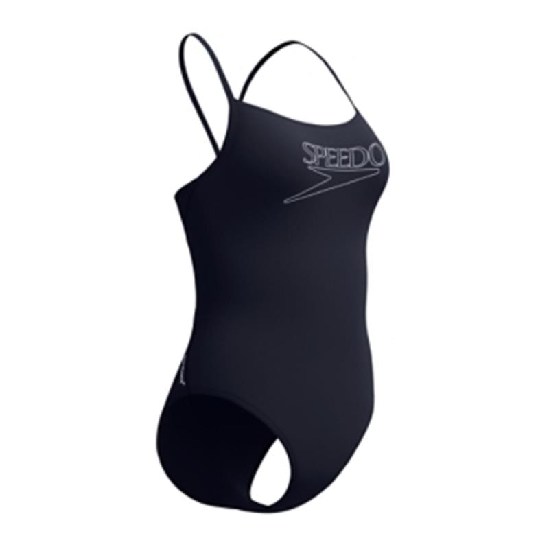 Ženske kopalke END+ LOGO THIN STRAP ONE PIECE BLACK