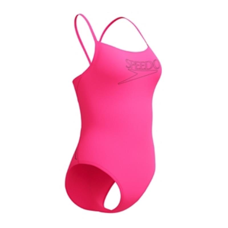 Ženske kopalke END+ LOGO THIN STRAP ONE PIECE PINK