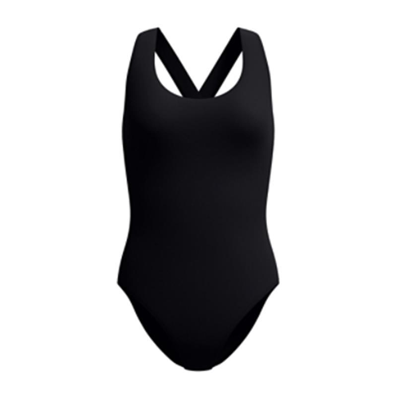 Ženske kopalke SOLID SCOOP NECK ONE PIECE BLACK