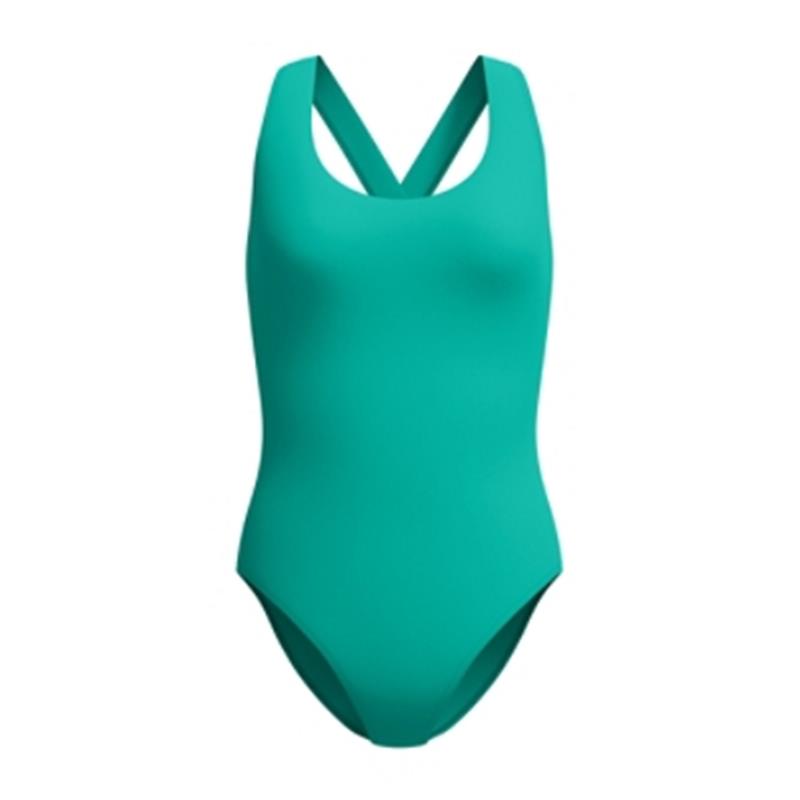 Ženske kopalke SOLID SCOOP NECK ONE PIECE GREEN