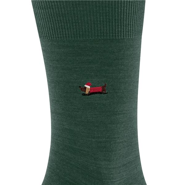Nogavice FALKE Airport X-Mas Dachshund Men Socks hunter gree