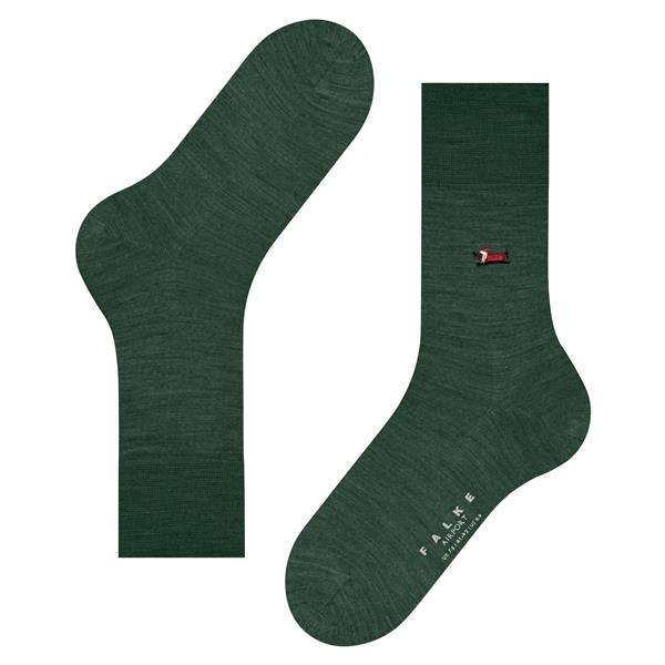 Nogavice FALKE Airport X-Mas Dachshund Men Socks hunter gree
