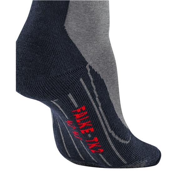 Čarape FALKE TK2 svijetlosiva/crvena