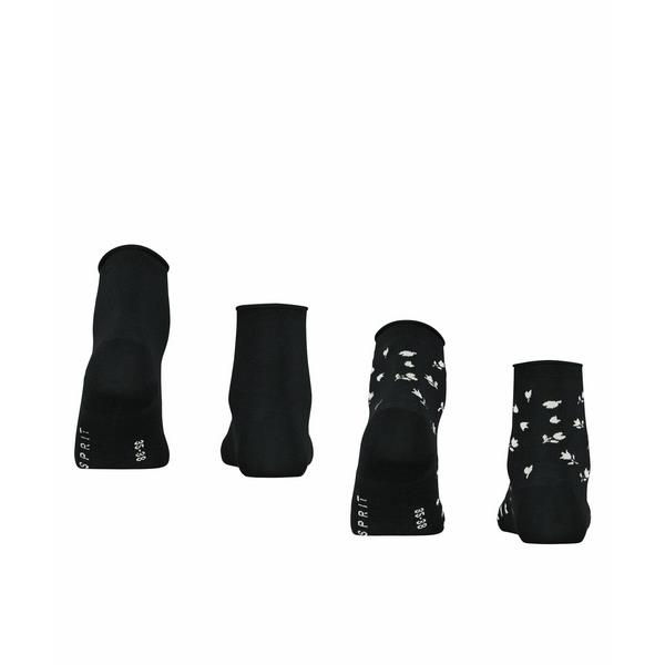 Ženske čarape Esprit Mini Flower 2-Pack Women SO black