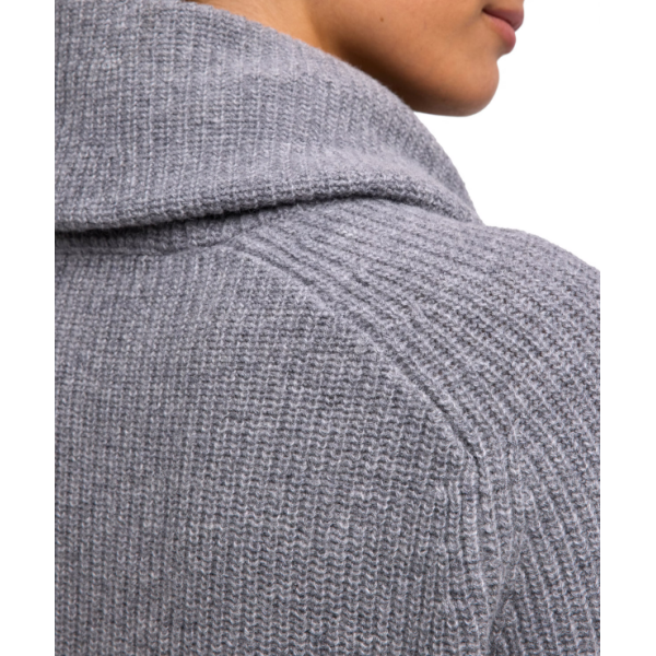 Ženska haljina SEL Ribbed Lambswool Dress w grey mel