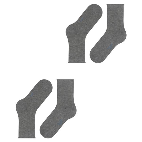 Nogavice FALKE Happy 2-Pack Women Socks light greymel.
