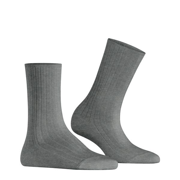 Nogavice FALKE Cotton Rib Women Socks light greymel.