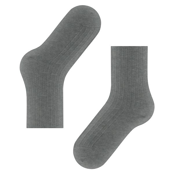 Nogavice FALKE Cotton Rib Women Socks light greymel.