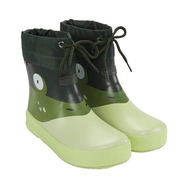 Otroški škornji Alv Barefoot Paw Print Light Green/Green