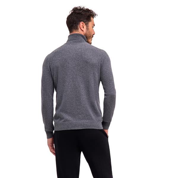 Moški pulover FALKE Pure Cashmere Pullover dark grey -heathe