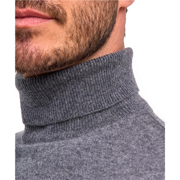 Moški pulover FALKE Pure Cashmere Pullover dark grey -heathe