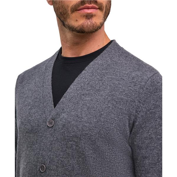 Moška jopa FALKE Pure Cashmere Cardigan dark grey -heather