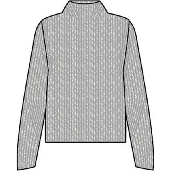 Ženski pulover SEL Ribbed Lambswool Mock Neck w Moškagrey me