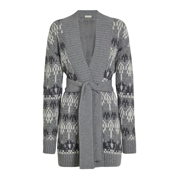 Ženska jopa SEL Jacquard Long Cardigan w Moškagrey mel