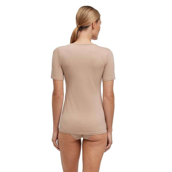 Žensko spodnje perilo FALKE UW T-Shirt CO/EL w camel