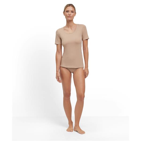 Žensko spodnje perilo FALKE UW T-Shirt CO/EL w camel