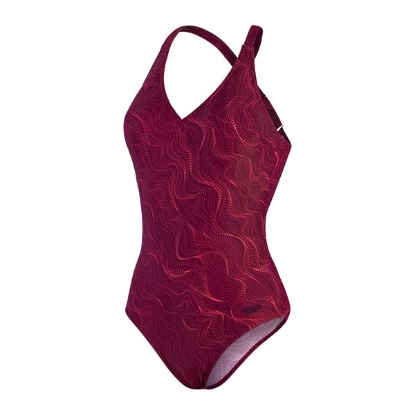 Ženske kupaće gaće LEXI 1PC RED/PURPLE