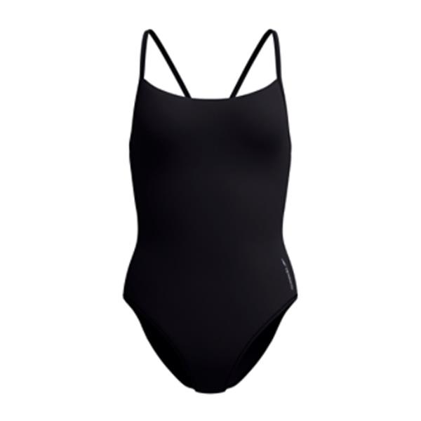 Ženske kopalke SOLID RACERBACK ONE PIECE BLACK/WHT