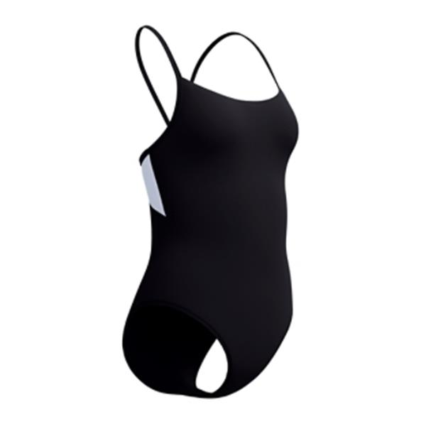 Ženske kopalke SOLID RACERBACK ONE PIECE BLACK/WHT
