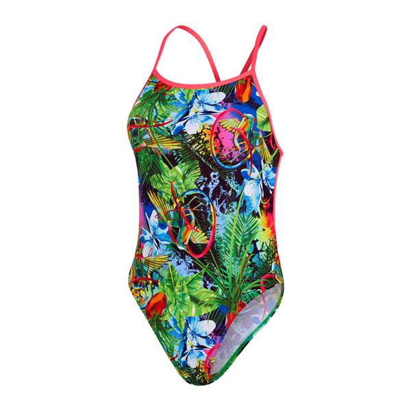 Ženske kupaće gaće ALV V-BACK 1PC GREEN/BLUE