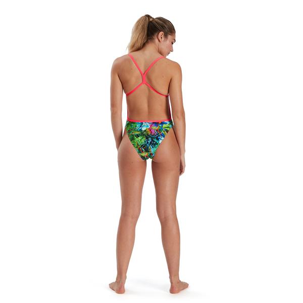 Ženske kupaće gaće ALV V-BACK 1PC GREEN/BLUE