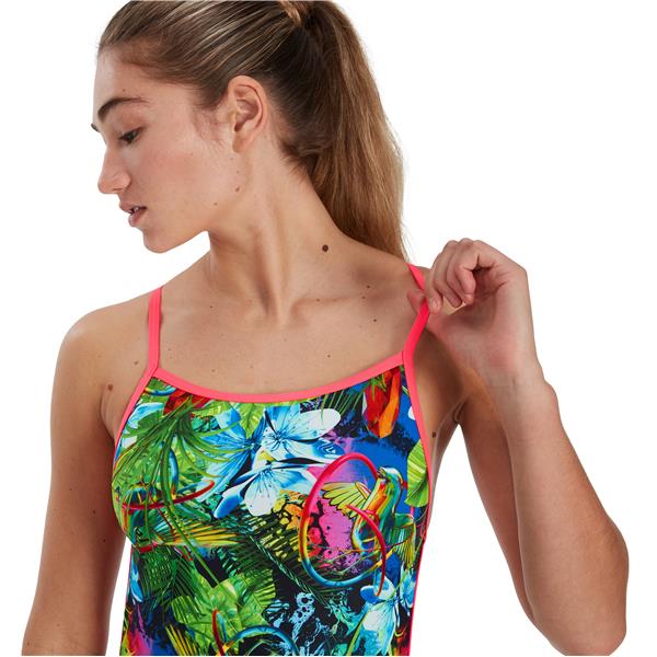 Ženske kupaće gaće ALV V-BACK 1PC GREEN/BLUE