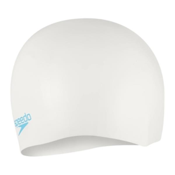 Otroška plavalna kapa JUNIOR SILICONE CAP WHITE/BLUE