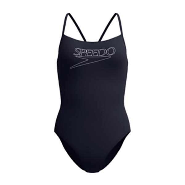 Ženske kopalke END+ LOGO THIN STRAP ONE PIECE BLACK