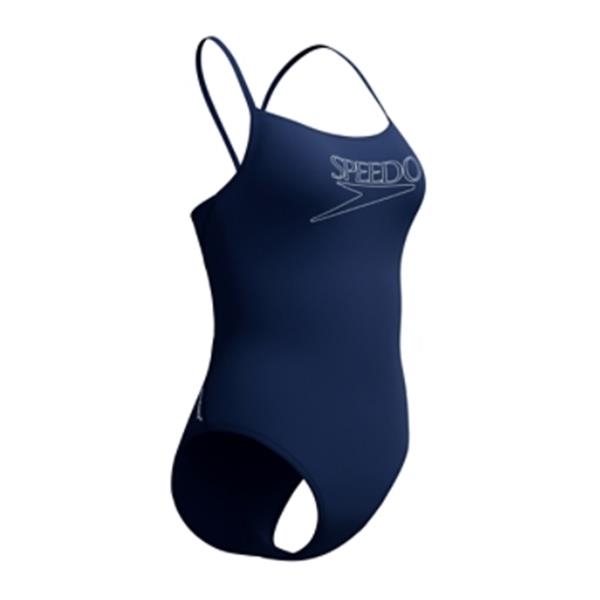 Ženske kopalke END+ LOGO THIN STRAP ONE PIECE NAVY