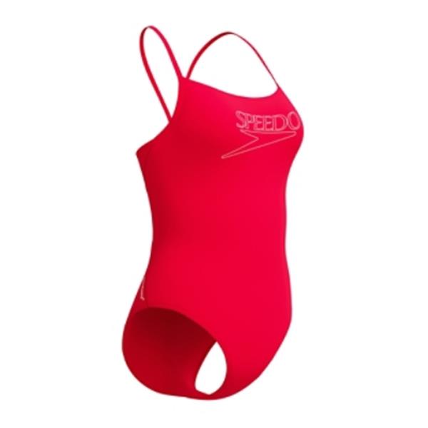 Ženske kopalke END+ LOGO THIN STRAP ONE PIECE RED