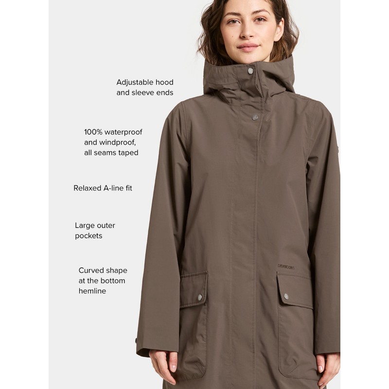 Ženska jakna ADRIA WNS PARKA 2 Mocha Brown