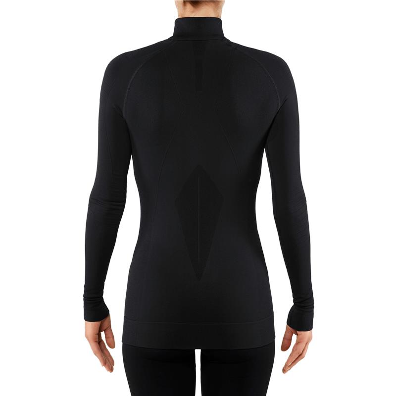 Ženska majica FALKE MW Zip Shirt w black