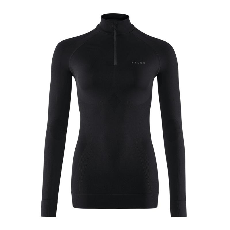 Ženska majica FALKE MW Zip Shirt w black