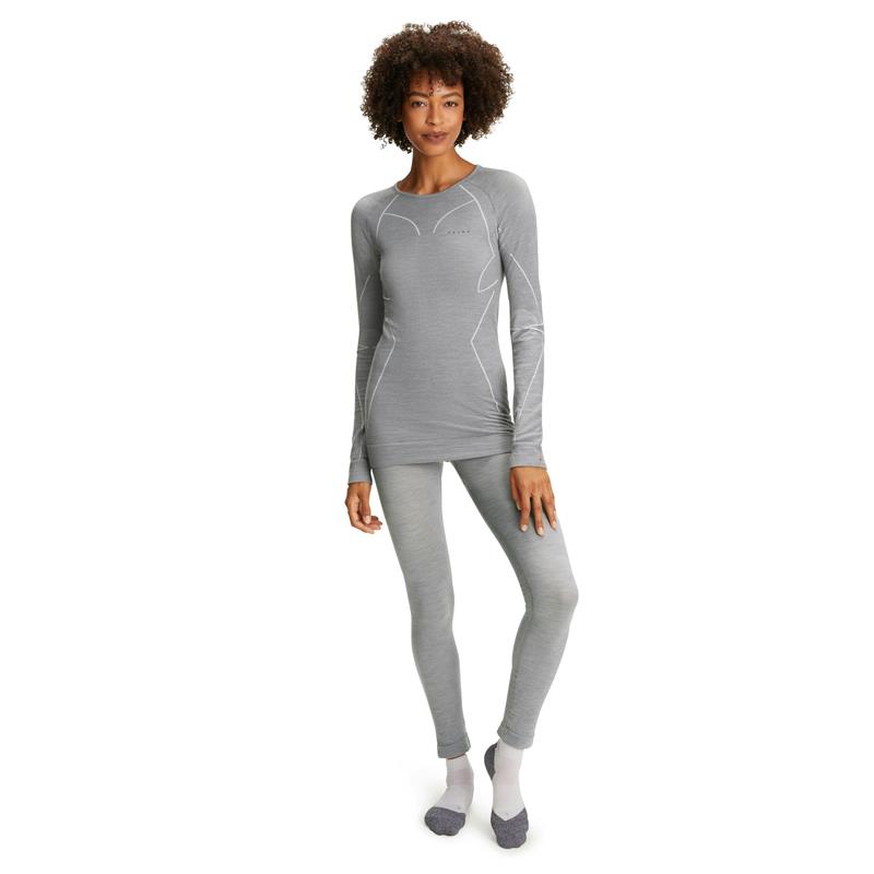 Ženske pajkice FALKE WT Long Tight Regular w grey-heather