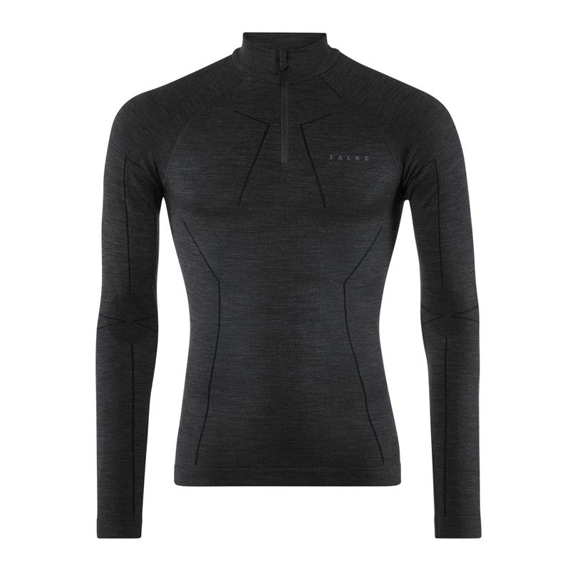 Moška majica FALKE WT Zip Shirt Regular m black