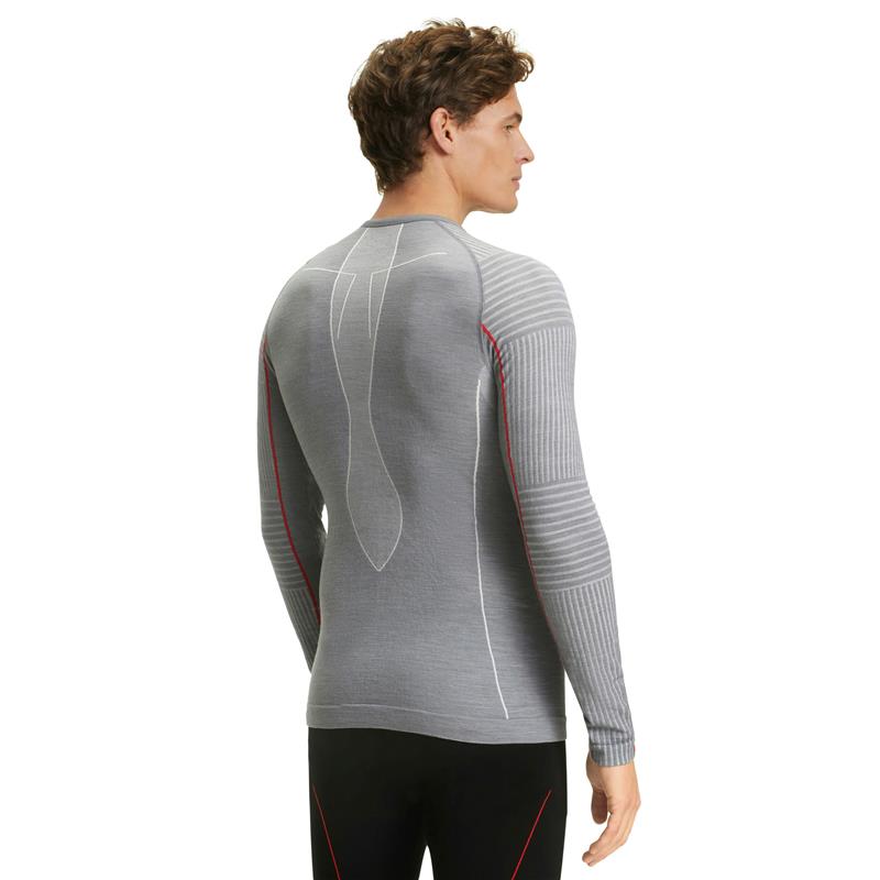 Moška majica FALKE WT LS Shirt Regular m graphite-papaya